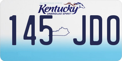 KY license plate 145JDO