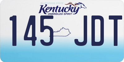 KY license plate 145JDT