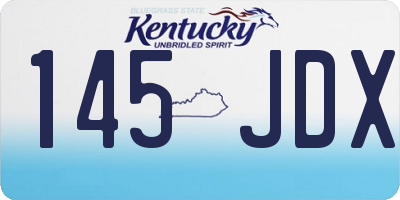 KY license plate 145JDX