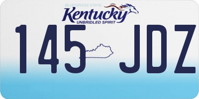 KY license plate 145JDZ
