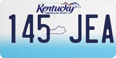 KY license plate 145JEA