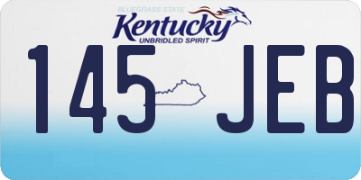 KY license plate 145JEB