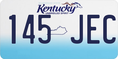 KY license plate 145JEC