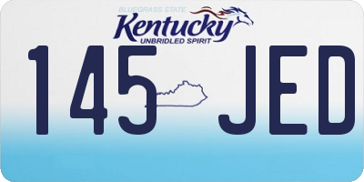KY license plate 145JED