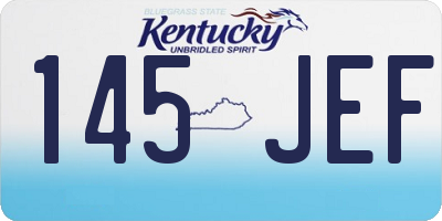 KY license plate 145JEF