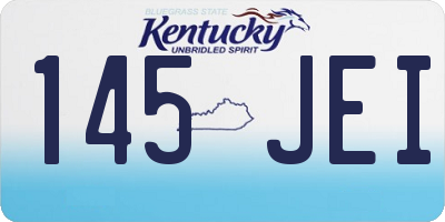 KY license plate 145JEI