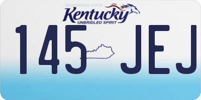 KY license plate 145JEJ