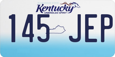 KY license plate 145JEP