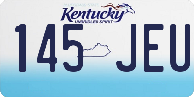 KY license plate 145JEU