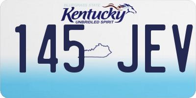 KY license plate 145JEV