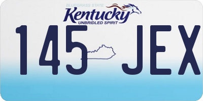 KY license plate 145JEX