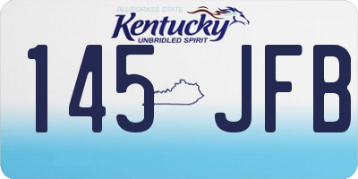KY license plate 145JFB
