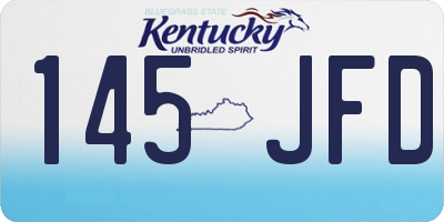 KY license plate 145JFD