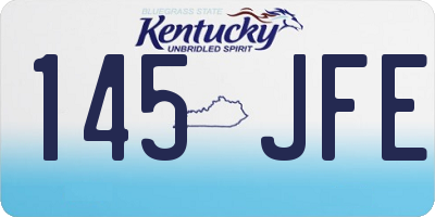KY license plate 145JFE