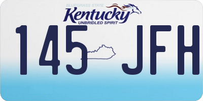 KY license plate 145JFH