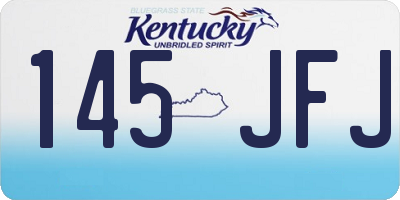 KY license plate 145JFJ