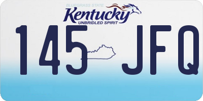 KY license plate 145JFQ