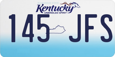 KY license plate 145JFS