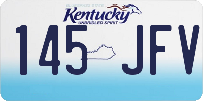 KY license plate 145JFV