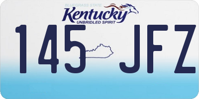 KY license plate 145JFZ