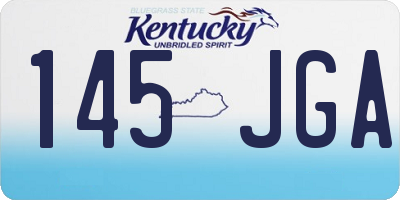 KY license plate 145JGA