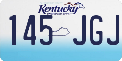 KY license plate 145JGJ