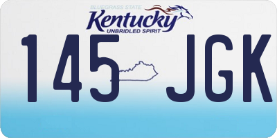 KY license plate 145JGK