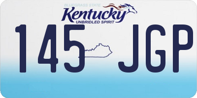 KY license plate 145JGP