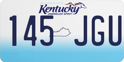 KY license plate 145JGU