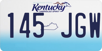 KY license plate 145JGW
