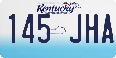 KY license plate 145JHA