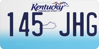 KY license plate 145JHG