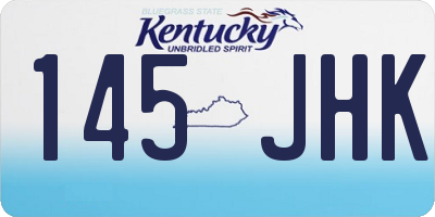 KY license plate 145JHK