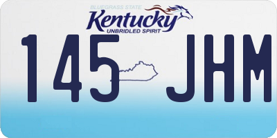 KY license plate 145JHM