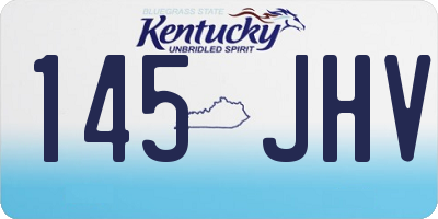 KY license plate 145JHV