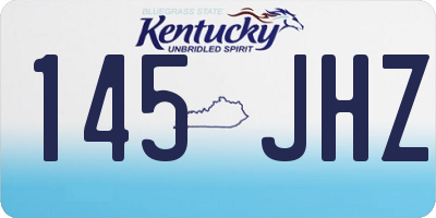KY license plate 145JHZ
