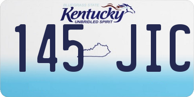 KY license plate 145JIC