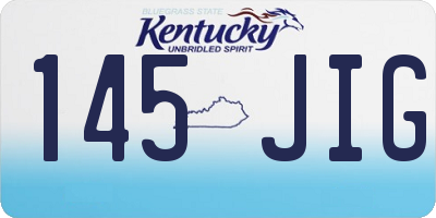 KY license plate 145JIG