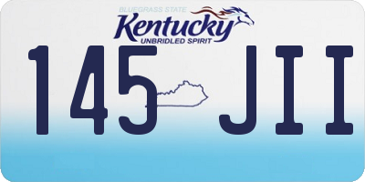 KY license plate 145JII