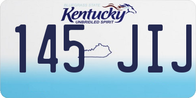 KY license plate 145JIJ