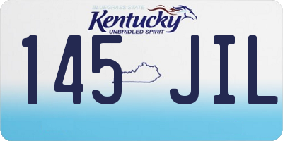 KY license plate 145JIL