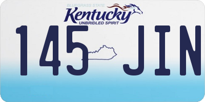 KY license plate 145JIN
