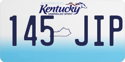KY license plate 145JIP
