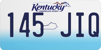 KY license plate 145JIQ