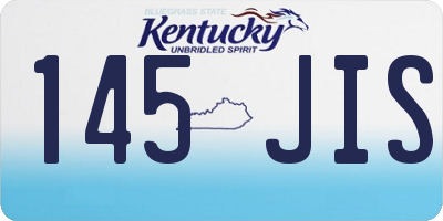 KY license plate 145JIS