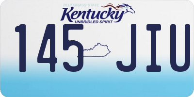 KY license plate 145JIU
