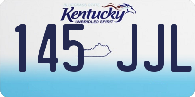 KY license plate 145JJL