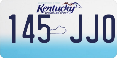 KY license plate 145JJO