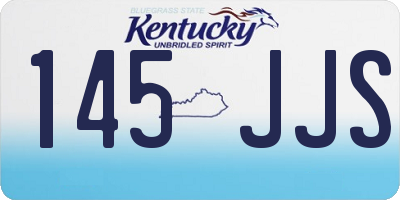 KY license plate 145JJS