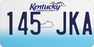KY license plate 145JKA